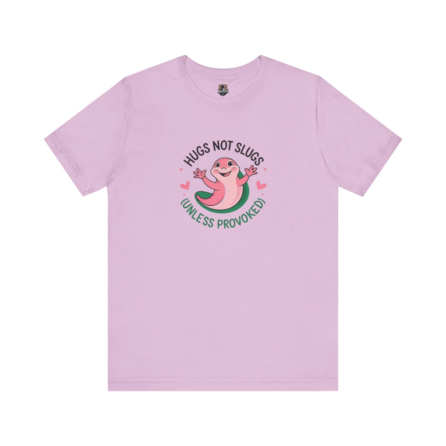 Hugs Not Slugs Tee, Fun Graphic T-Shirt for Animal Lovers, Cute Gift for Birthdays, Casual Wear for All Occasions, Unisex Jersey Tee