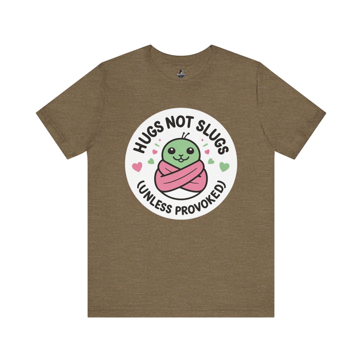 Hugs Not Slugs Tee, Cute Graphic T-Shirt for Animal Lovers, Funny Gift for Friends, Casual Wear, Summer Apparel, Birthday Gift