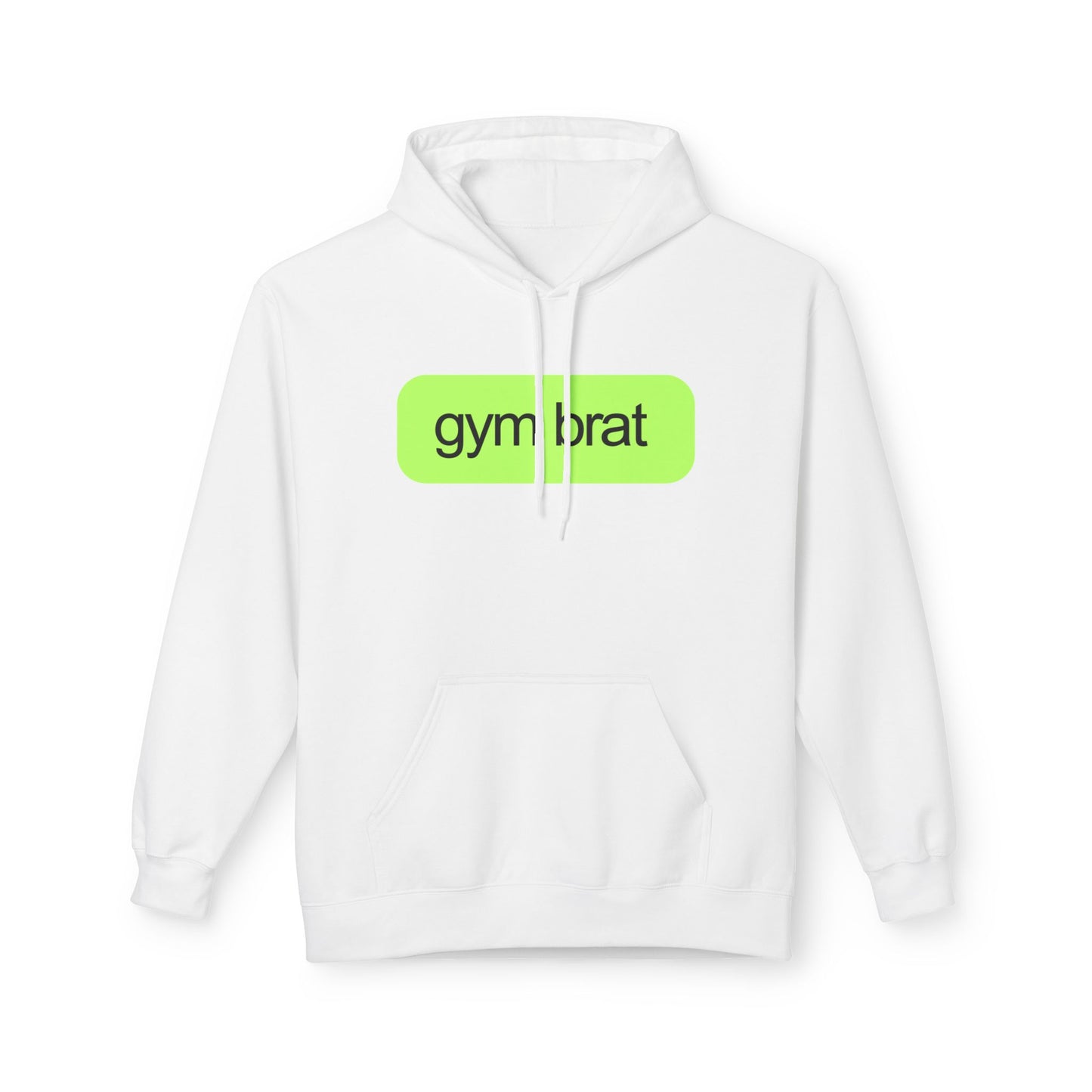Gym Brat Fleece Hoodie Soft Midweight Unisex Sweatshirt for Fitness Lovers, Perfect Gym Wear, Gift for Athletes, Casual Layer