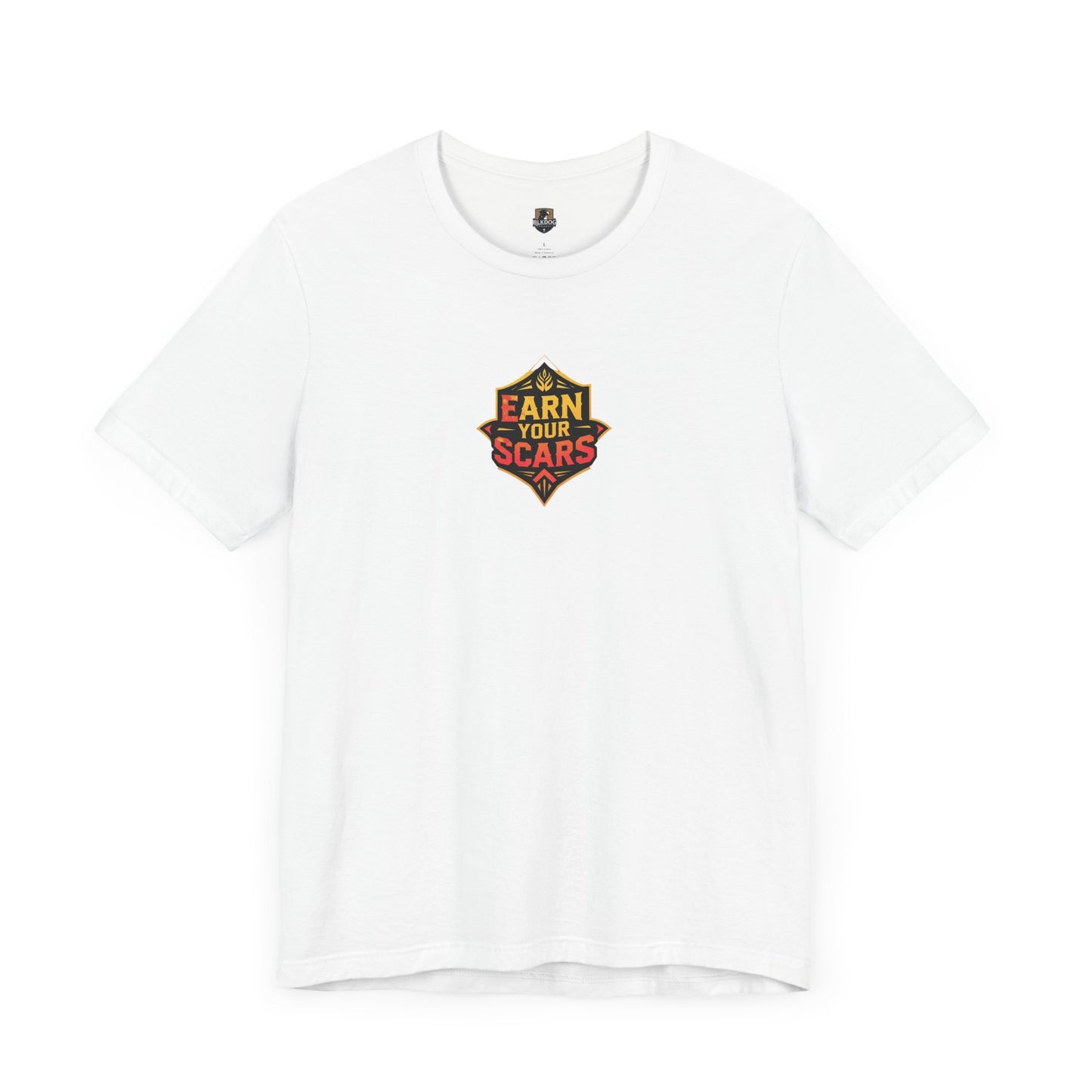 Earn Your Scars Unisex Short Sleeve Tee, Motivational Shirt, Gift for Fitness Enthusiasts, Casual Wear, Workout Apparel, Unique T-Shirt