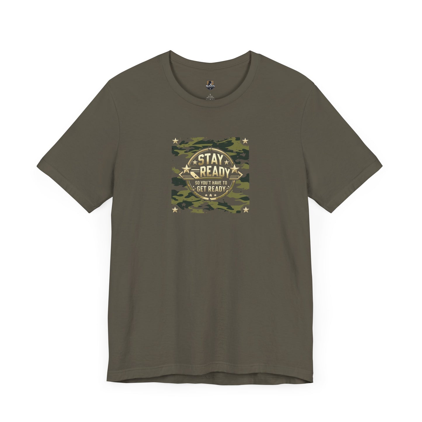 Camo Stay Ready Tee, Casual Unisex T-Shirt for Everyday Wear, Gift for Friends, Outdoor Adventures, Military Style Shirt