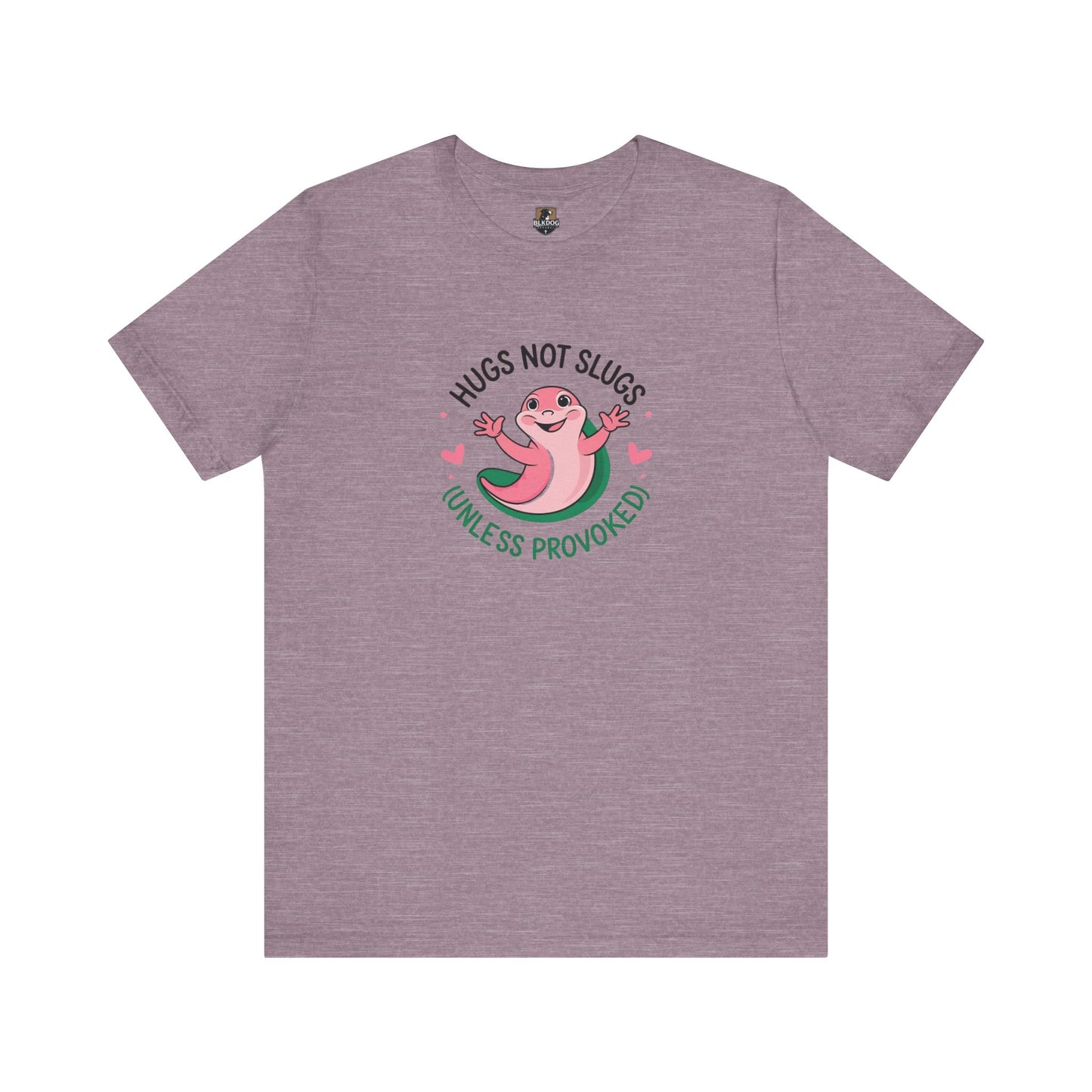 Hugs Not Slugs Tee, Fun Graphic T-Shirt for Animal Lovers, Cute Gift for Birthdays, Casual Wear for All Occasions, Unisex Jersey Tee