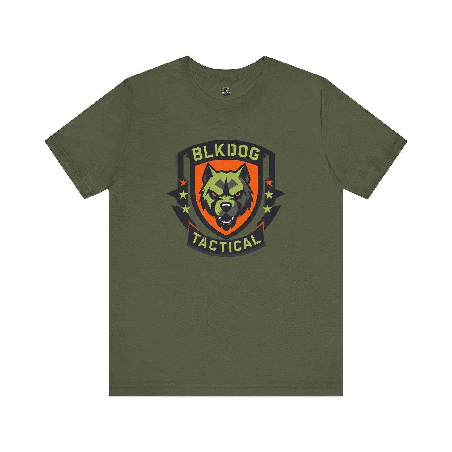 Tactical Graphic Tee Featuring BLKDOG Logo - Perfect for Military, Outdoor Adventures, Gifts, Brotherhood, Casual Wear