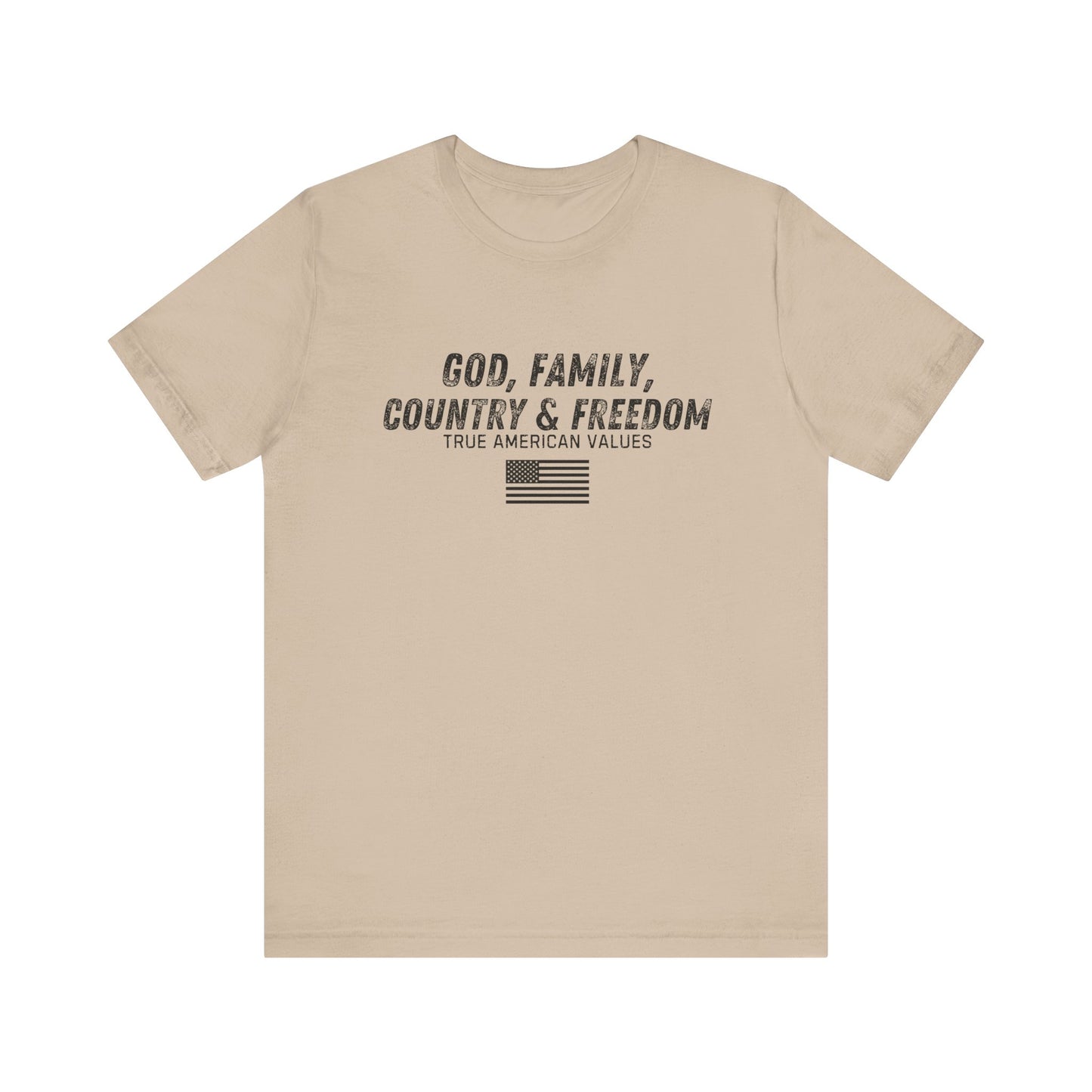 God Family Country Freedom Unisex Tee, Patriotic America Shirt, USA Independence Day Top, American Pride Tshirt, 4th of July Gift