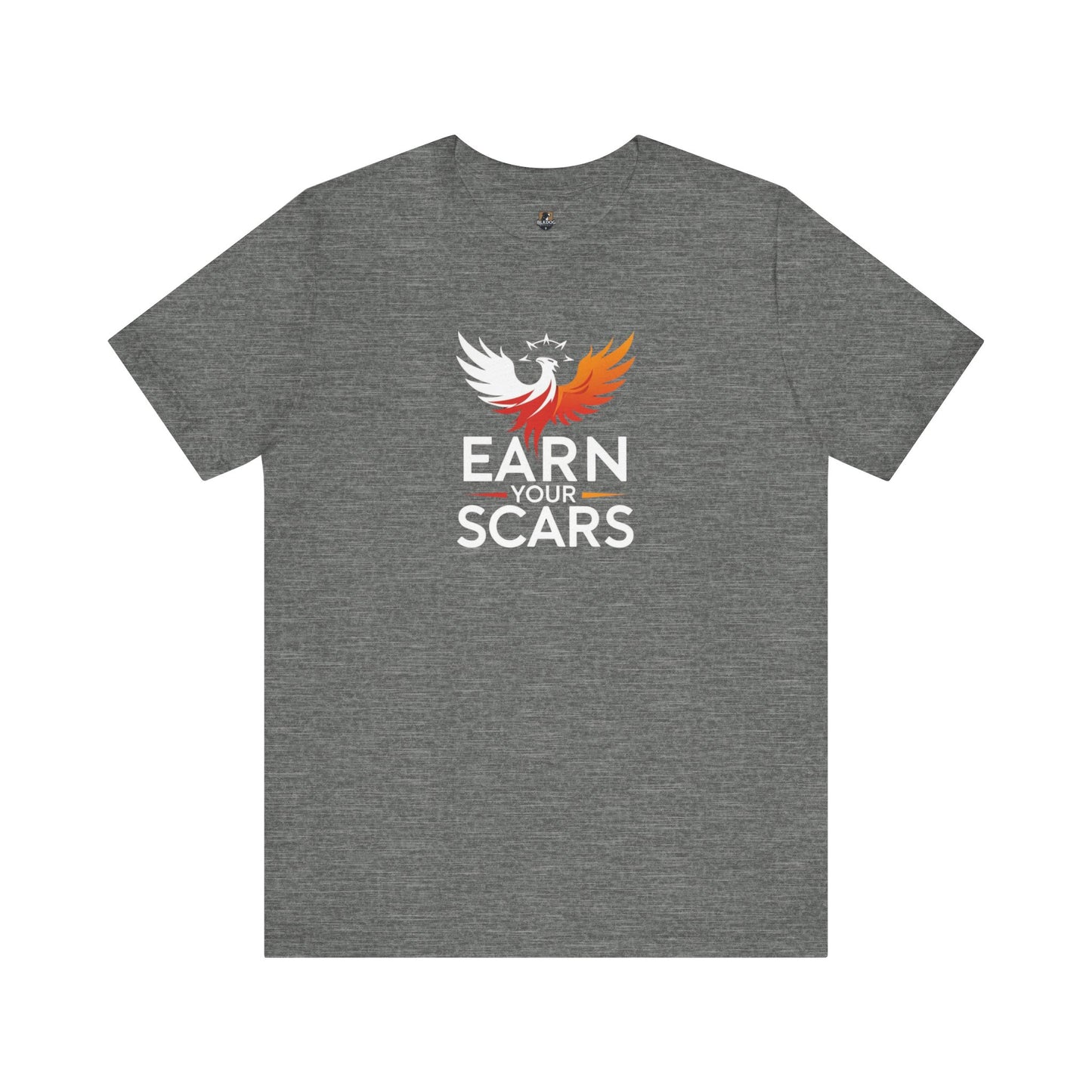 Phoenix Rise T-Shirt | Earn Your Scars Tee | Motivational Apparel | Gift for Resilience, Fitness, and Mental Strength