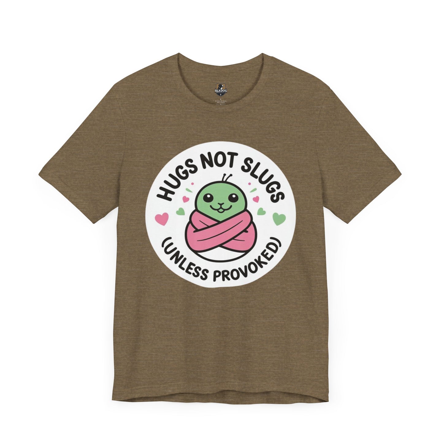 Hugs Not Slugs Tee, Cute Graphic T-Shirt for Animal Lovers, Funny Gift for Friends, Casual Wear, Summer Apparel, Birthday Gift