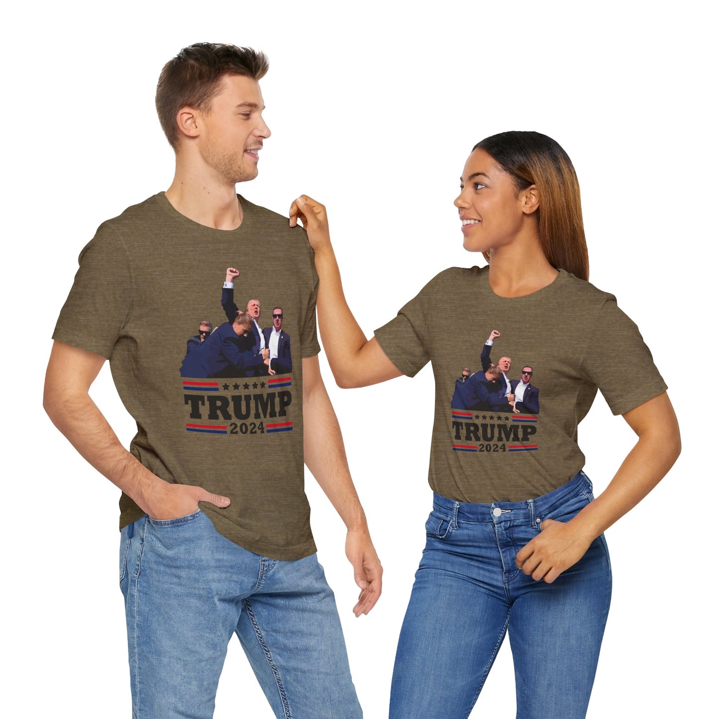 Trump 24 - Fight - Assassination Attempt Shot Shirt - Unisex Jersey Short Sleeve Tee