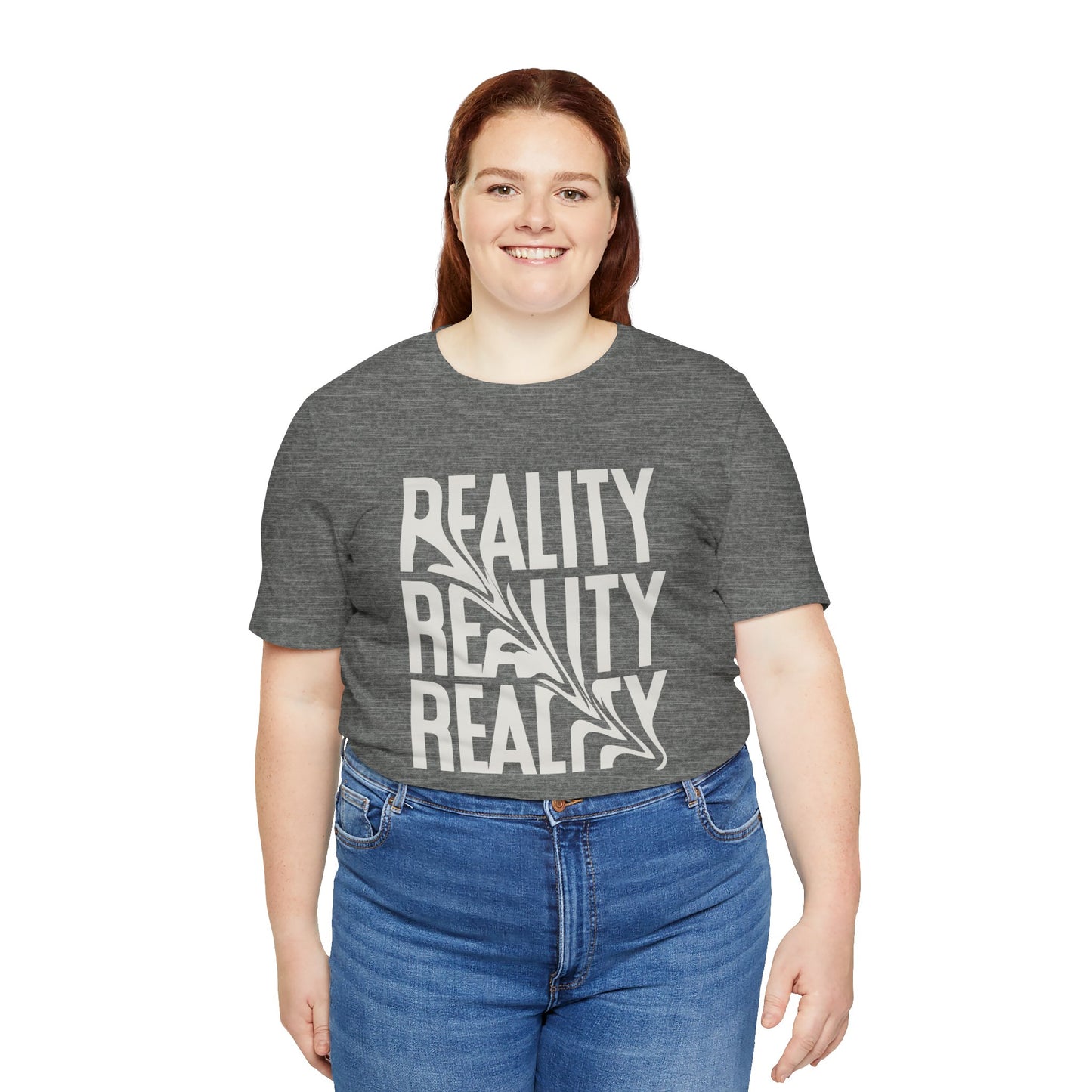 Skewed Reality Unisex Tee, Graphic T-Shirt, Abstract Design, Black and White Shirt, Unique Gift