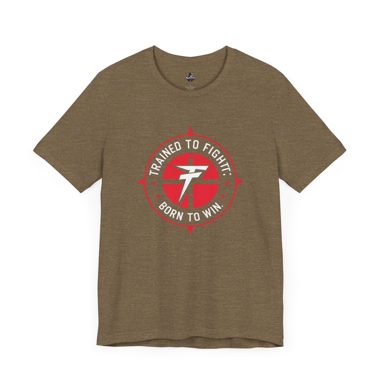 Motivational Fitness Tee - 'Trained to Fight: Born to Win' Unisex Jersey Shirt for Gym Lovers, Workout Gift, Inspirational Apparel, Fitness