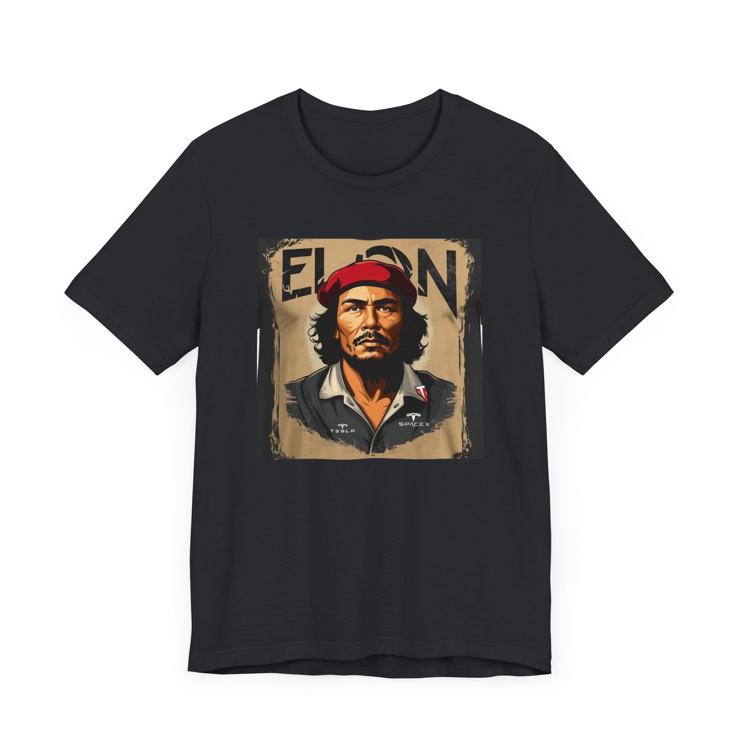 Graphic Tee, Elon Musk Che Guevara Shirt, Unisex Short Sleeve Top, Unique T-Shirt, Space Lover Gift