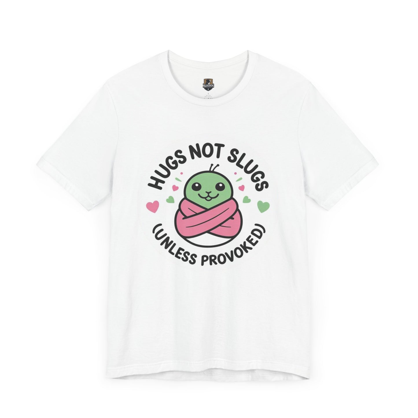 Hugs Not Slugs Tee, Cute Graphic T-Shirt for Animal Lovers, Funny Gift for Friends, Casual Wear, Summer Apparel, Birthday Gift
