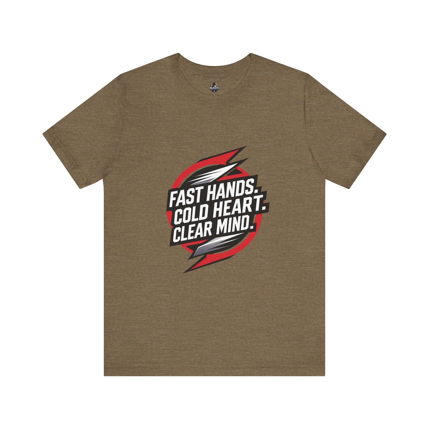 Motivational Unisex Jersey Tee - Fast Hands, Cold Heart, Clear Mind - Perfect for Athletes, Gym Lovers, Casual Wear, Gift Idea