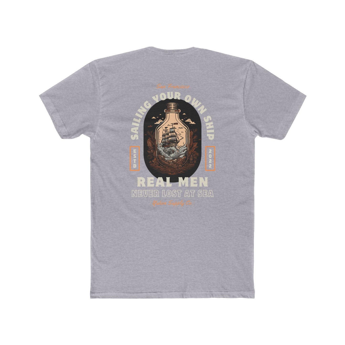 Real Men Lost at Sea - Men's Cotton Crew Tee
