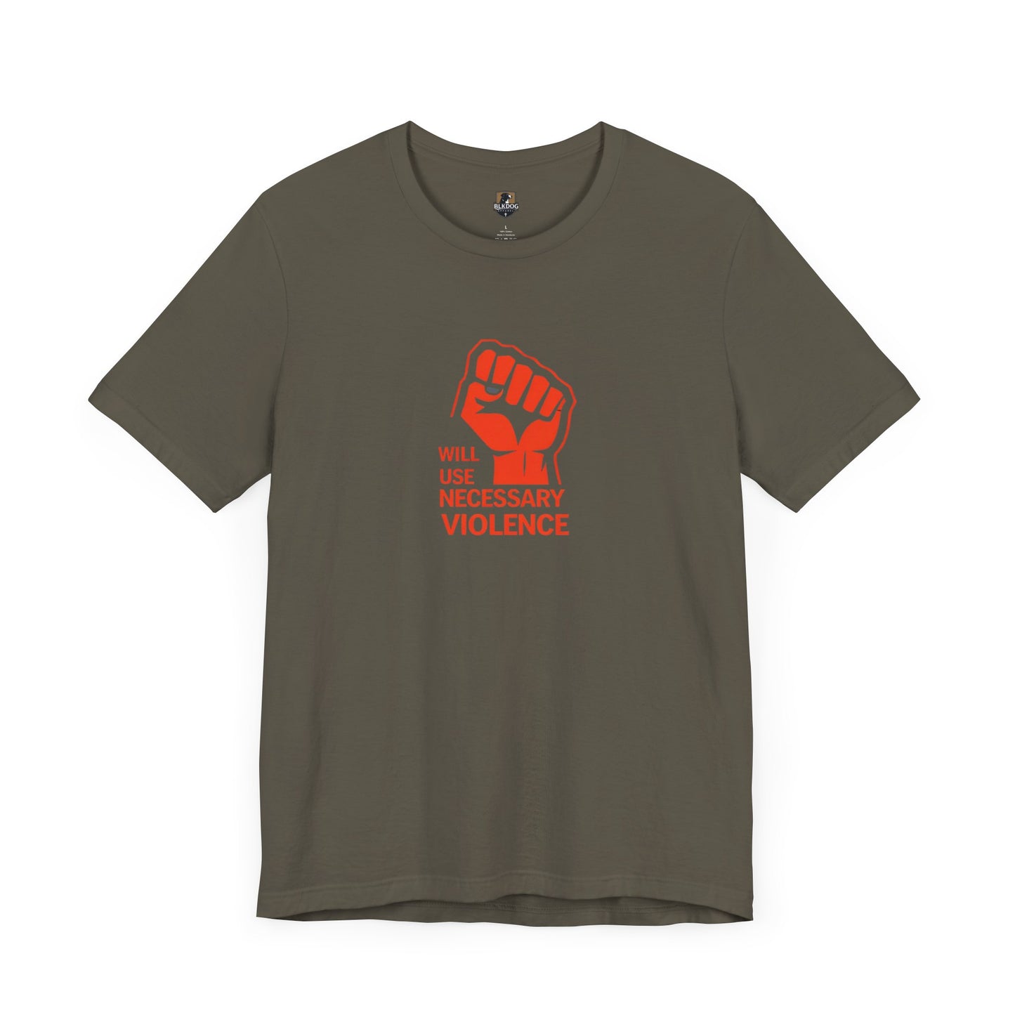 Statement Tee: 'Will Use Necessary Violence' Unisex Short Sleeve Shirt, Activism Apparel, Casual Wear, Protest Outfit, Gift Idea