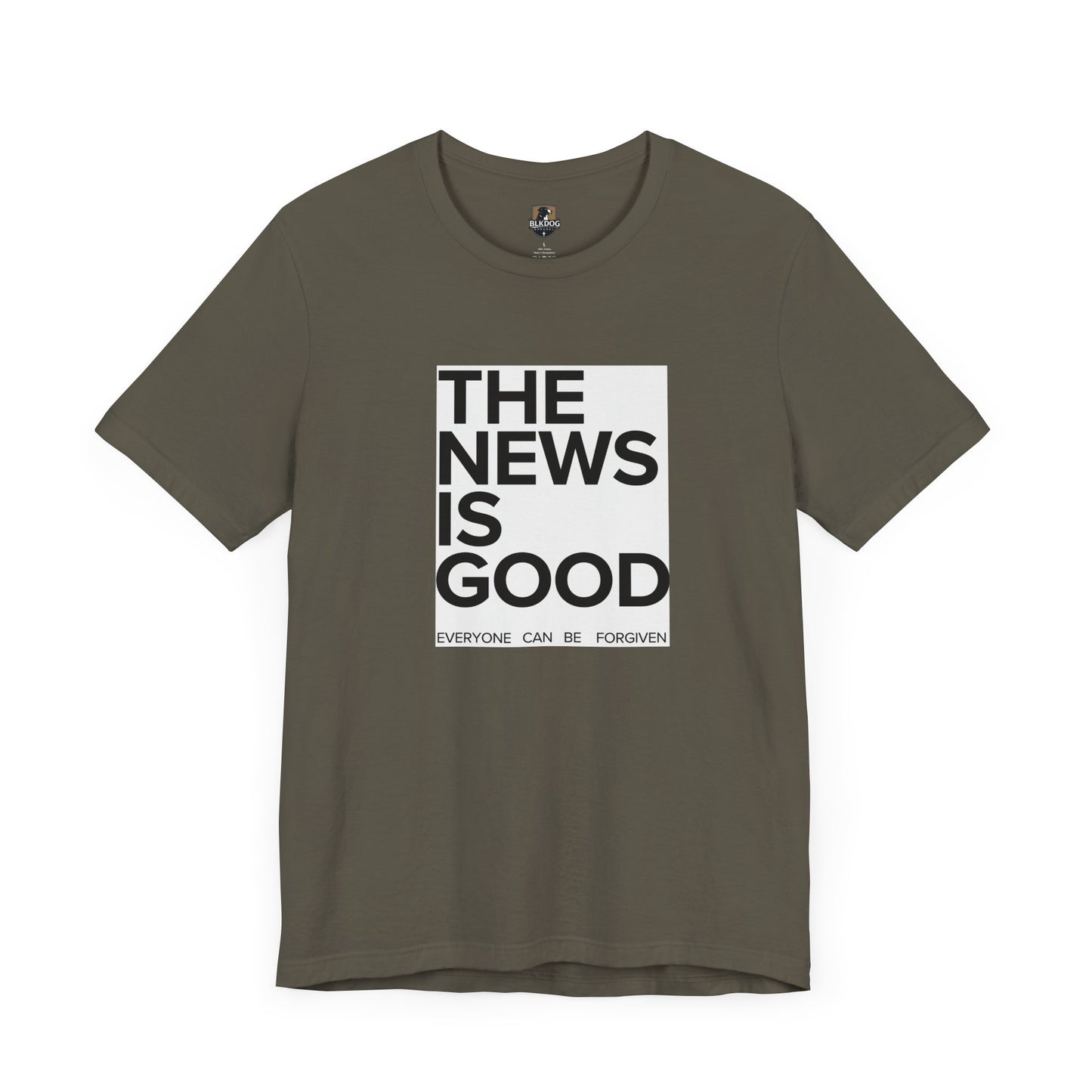 Forgiveness News Unisex Tee, Inspirational T-Shirt, Positive Vibes Top, Good News Shirt, Forgiveness Journalist Gift