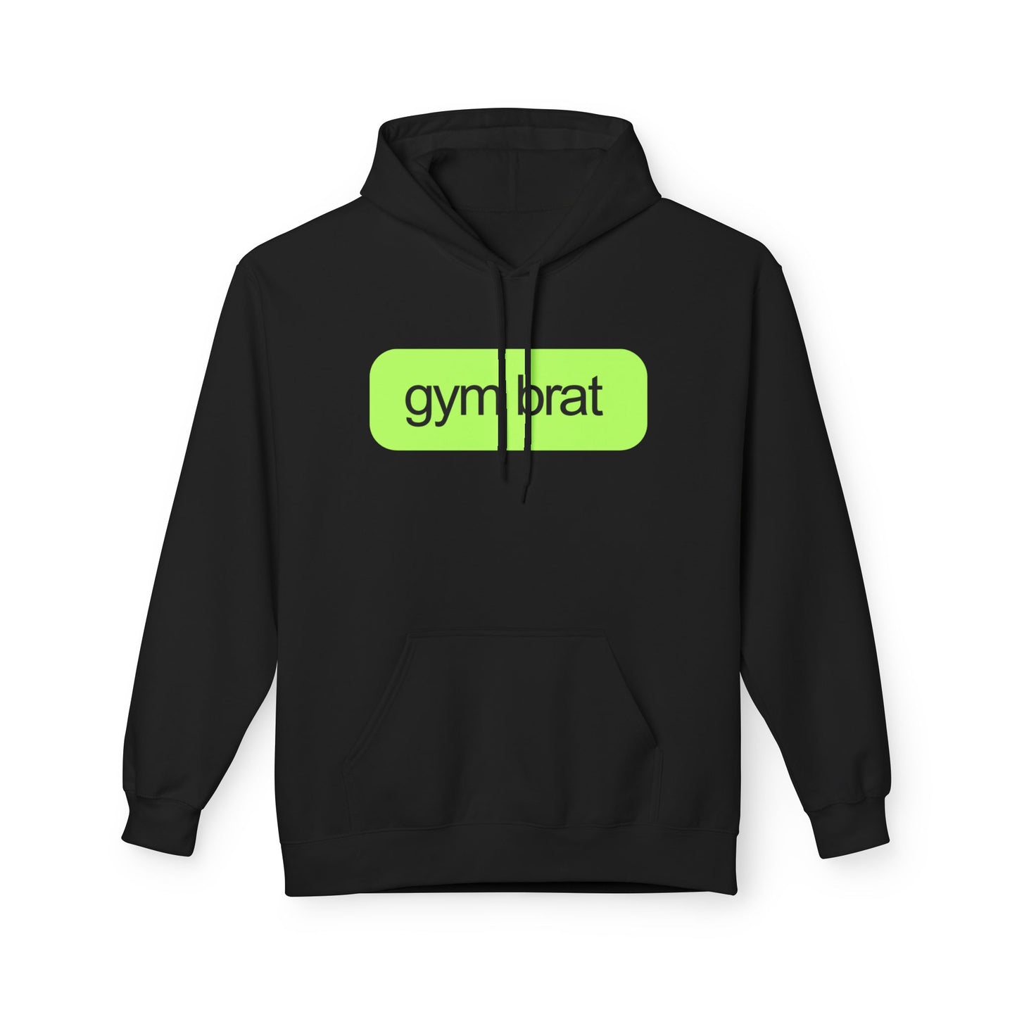 Gym Brat Fleece Hoodie Soft Midweight Unisex Sweatshirt for Fitness Lovers, Perfect Gym Wear, Gift for Athletes, Casual Layer