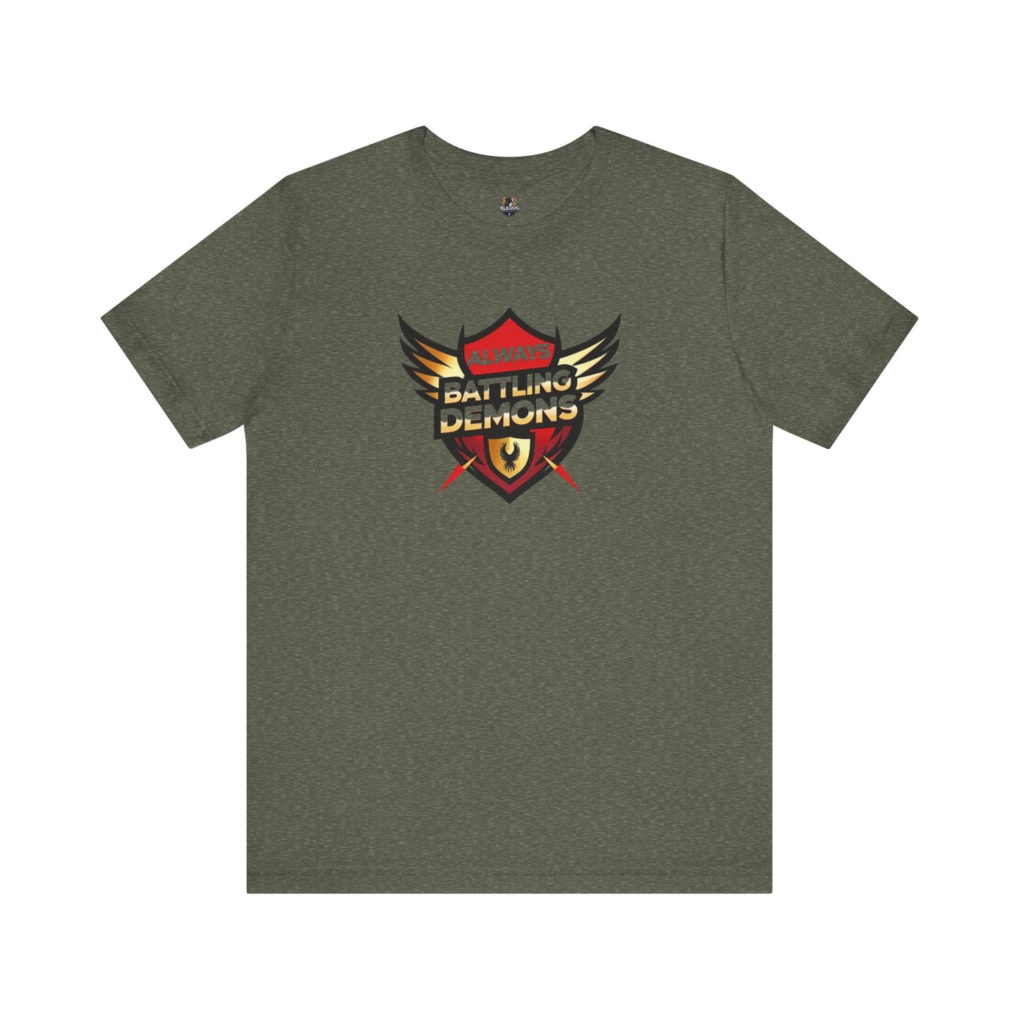 Battling Demons Unisex Tee, Motivational T-Shirt for Gamers, Casual Wear, Great for Gifts, Fitness, and Self-Improvement