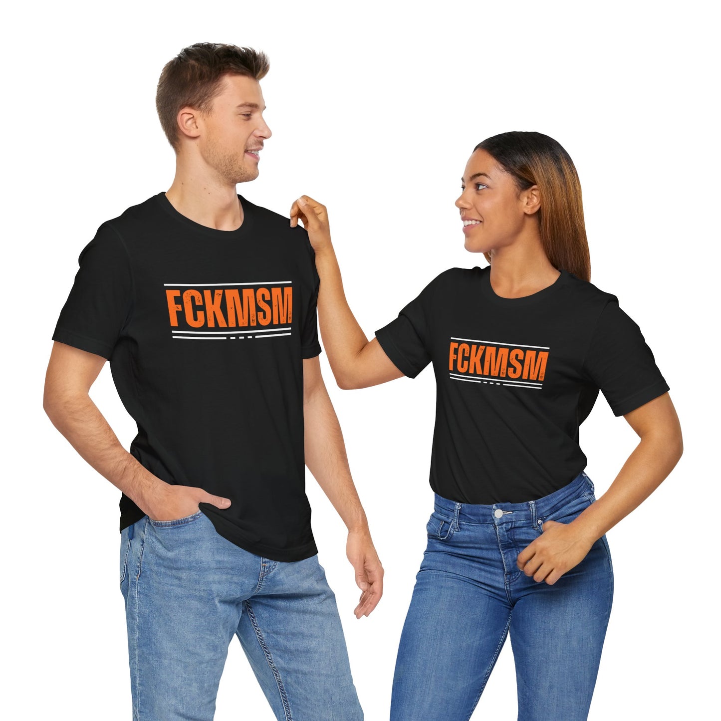 FCK MSM Unisex Tee, Social Media Protest Shirt, Short Sleeve Jersey Top, Hashtag Activism Apparel, Anti-Mainstream Culture Clothing