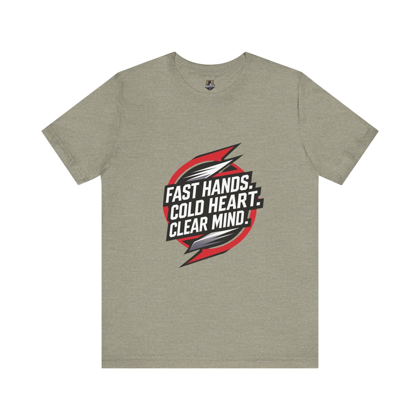 Motivational Unisex Jersey Tee - Fast Hands, Cold Heart, Clear Mind - Perfect for Athletes, Gym Lovers, Casual Wear, Gift Idea