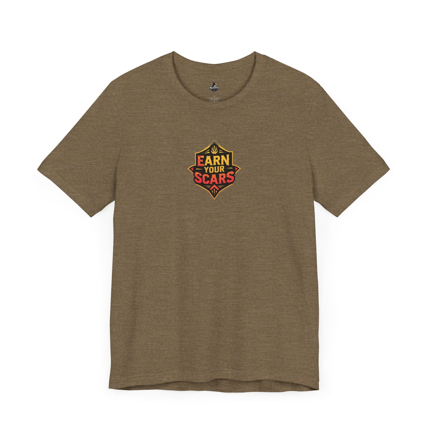 Earn Your Scars Unisex Short Sleeve Tee, Motivational Shirt, Gift for Fitness Enthusiasts, Casual Wear, Workout Apparel, Unique T-Shirt