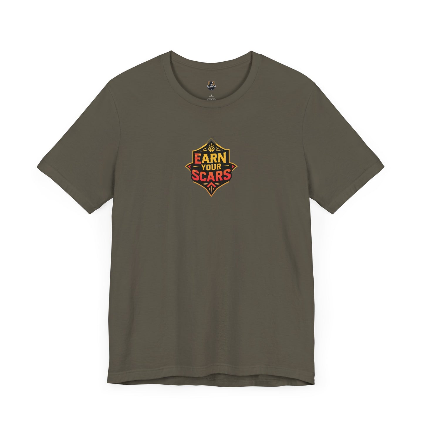 Earn Your Scars Unisex Short Sleeve Tee, Motivational Shirt, Gift for Fitness Enthusiasts, Casual Wear, Workout Apparel, Unique T-Shirt