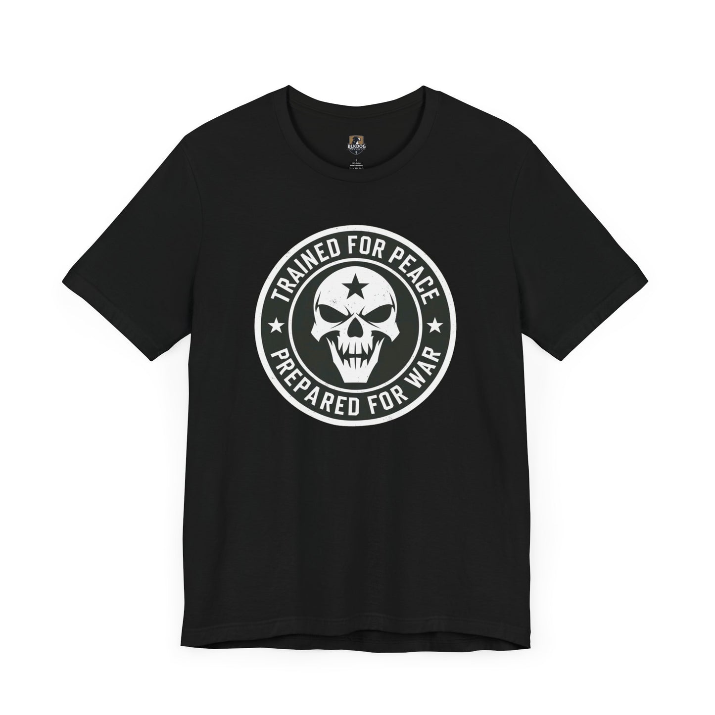 Trained for Peace...Prepared for War Unisex Tee, Casual Cotton Shirt, Graphic T-Shirt, Statement Top, Gift for Activists, Comfortable Wear