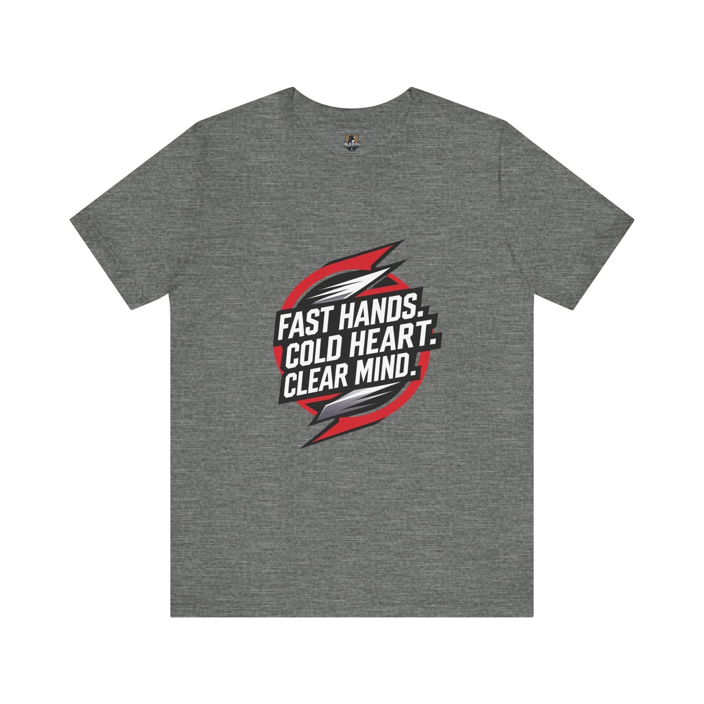 Motivational Unisex Jersey Tee - Fast Hands, Cold Heart, Clear Mind - Perfect for Athletes, Gym Lovers, Casual Wear, Gift Idea
