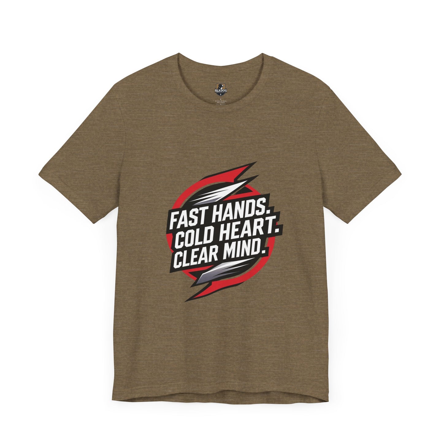 Motivational Unisex Jersey Tee - Fast Hands, Cold Heart, Clear Mind - Perfect for Athletes, Gym Lovers, Casual Wear, Gift Idea