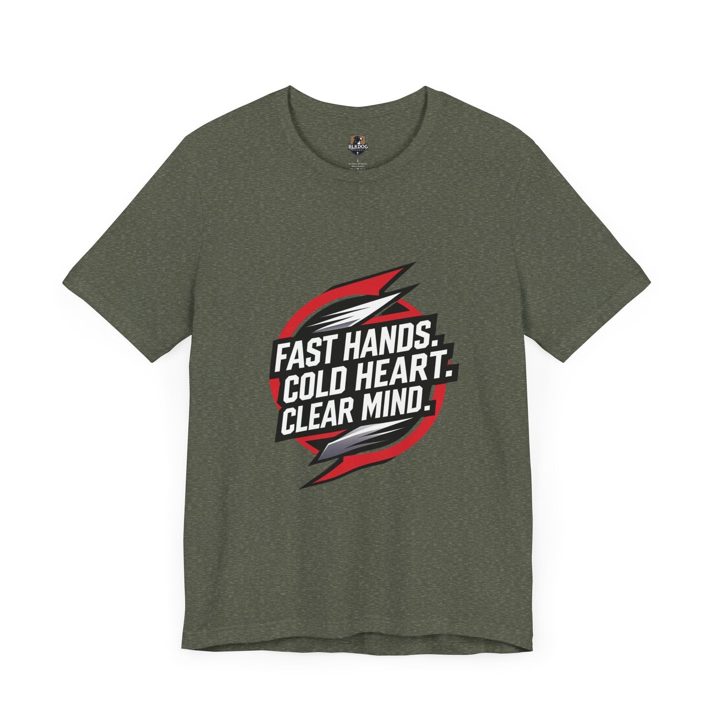 Motivational Unisex Jersey Tee - Fast Hands, Cold Heart, Clear Mind - Perfect for Athletes, Gym Lovers, Casual Wear, Gift Idea