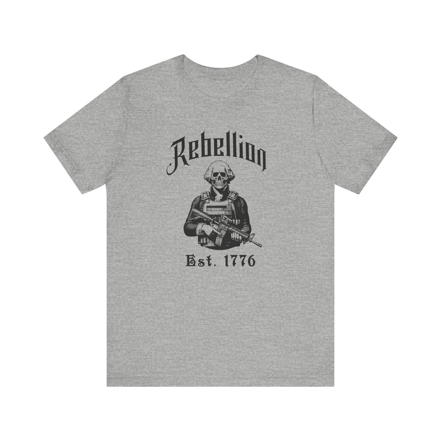 Patriotic Tee, Rebellion, Est 1776 - Unisex Jersey Short Sleeve Shirt, 4th of July Gift, Independence Day Clothing, American Flag Top, USA