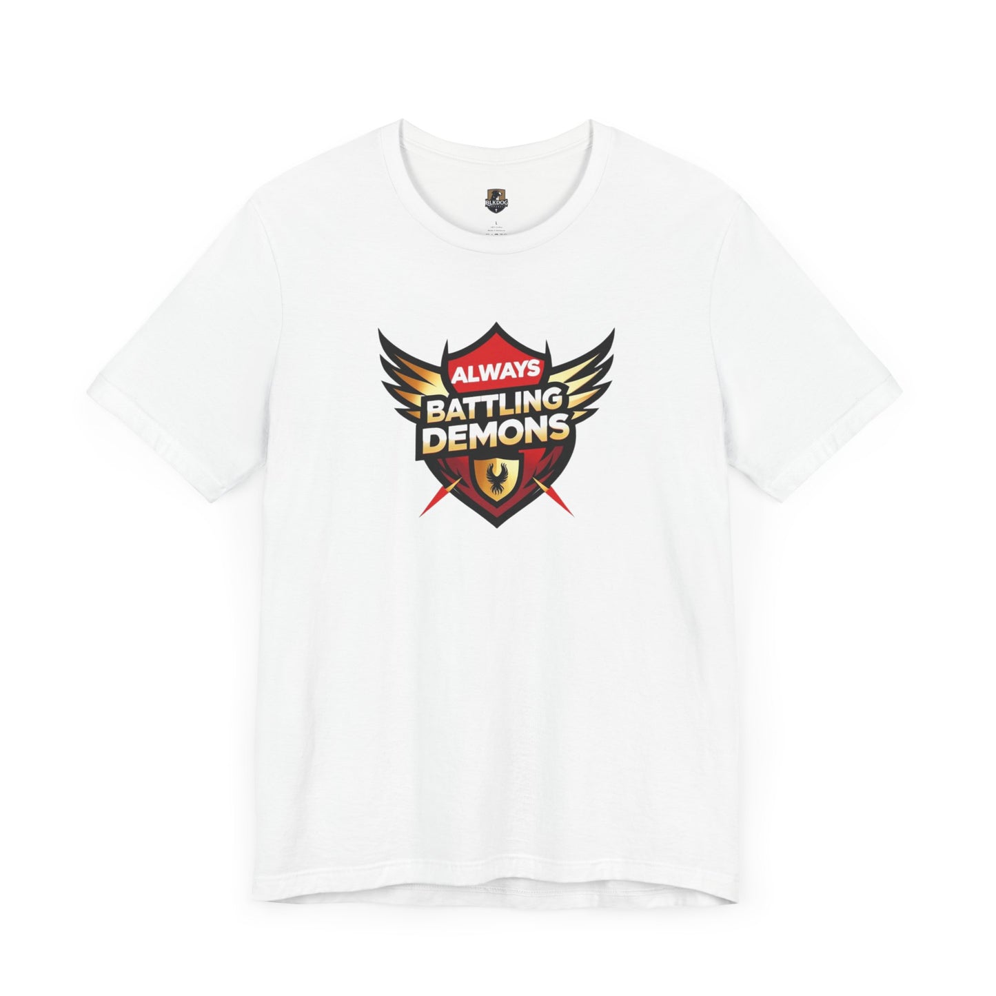 Battling Demons Unisex Tee, Motivational T-Shirt for Gamers, Casual Wear, Great for Gifts, Fitness, and Self-Improvement