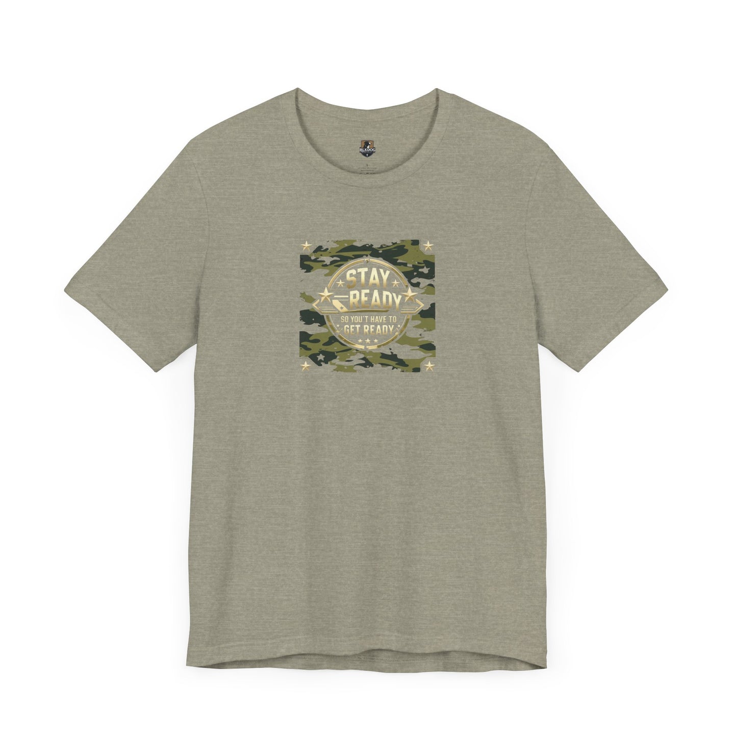 Camo Stay Ready Tee, Casual Unisex T-Shirt for Everyday Wear, Gift for Friends, Outdoor Adventures, Military Style Shirt