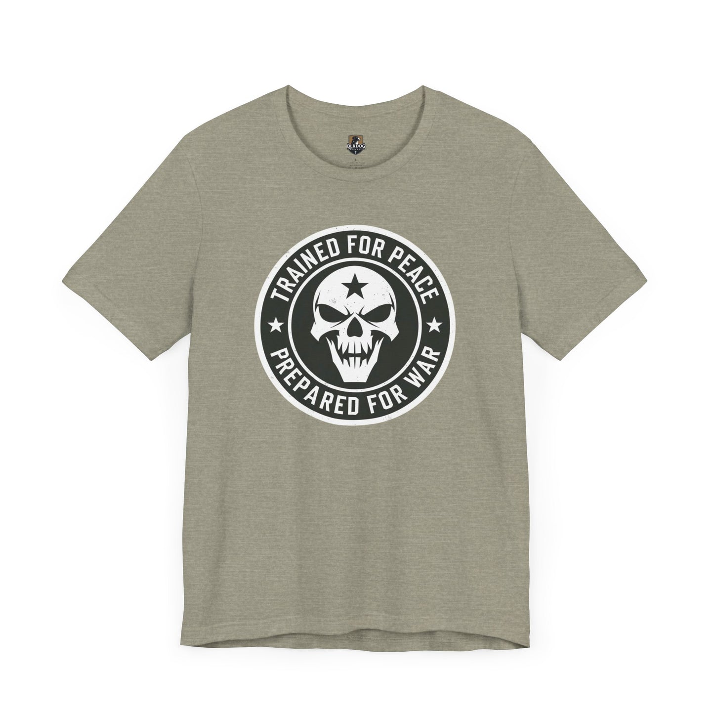 Trained for Peace...Prepared for War Unisex Tee, Casual Cotton Shirt, Graphic T-Shirt, Statement Top, Gift for Activists, Comfortable Wear