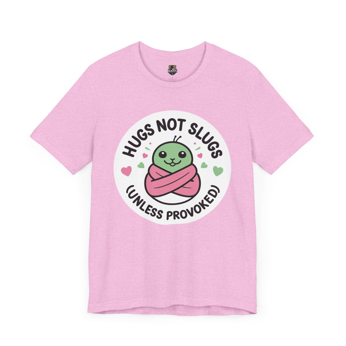 Hugs Not Slugs Tee, Cute Graphic T-Shirt for Animal Lovers, Funny Gift for Friends, Casual Wear, Summer Apparel, Birthday Gift