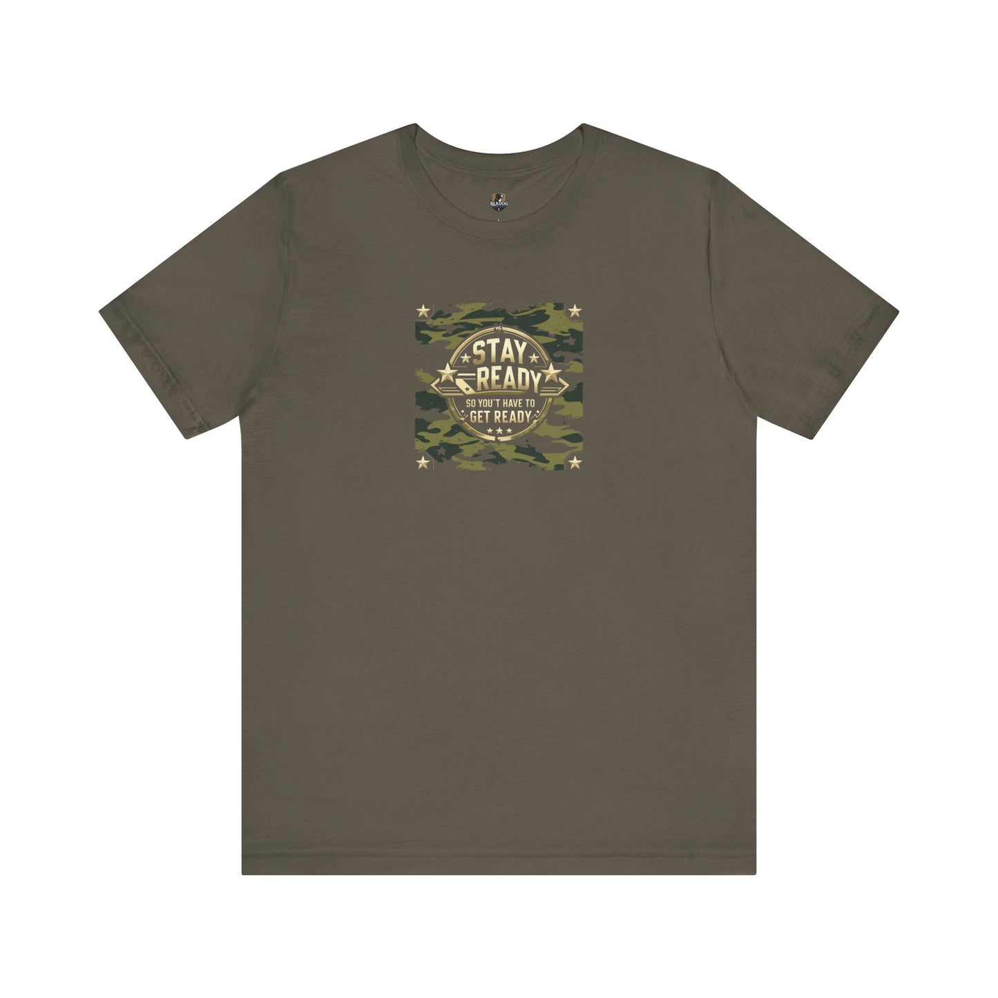 Camo Stay Ready Tee, Casual Unisex T-Shirt for Everyday Wear, Gift for Friends, Outdoor Adventures, Military Style Shirt