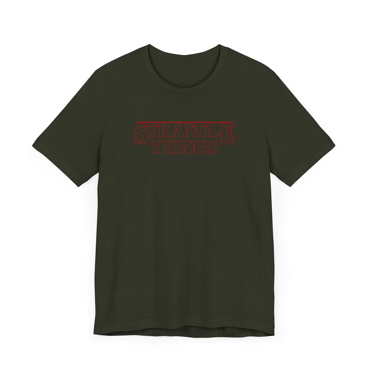 Strangle Things - Funny Stranger Things Unisex Tee Shirt, Strangle Things Graphic Shirt, Short Sleeve Tee, Unisex Jersey, Pop Culture