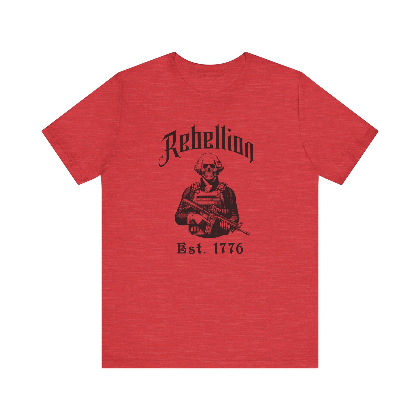 Patriotic Tee, Rebellion, Est 1776 - Unisex Jersey Short Sleeve Shirt, 4th of July Gift, Independence Day Clothing, American Flag Top, USA