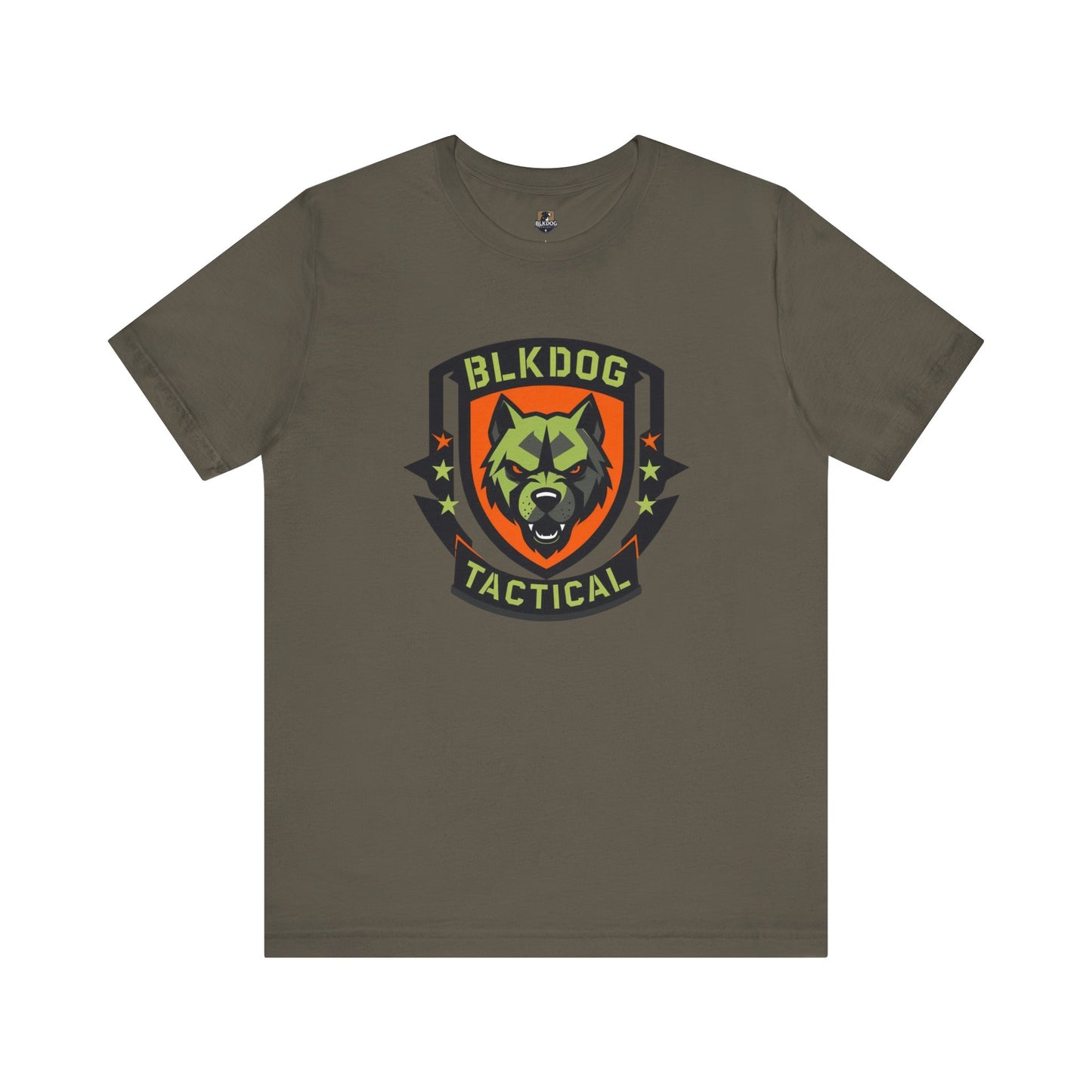 Tactical Graphic Tee Featuring BLKDOG Logo - Perfect for Military, Outdoor Adventures, Gifts, Brotherhood, Casual Wear