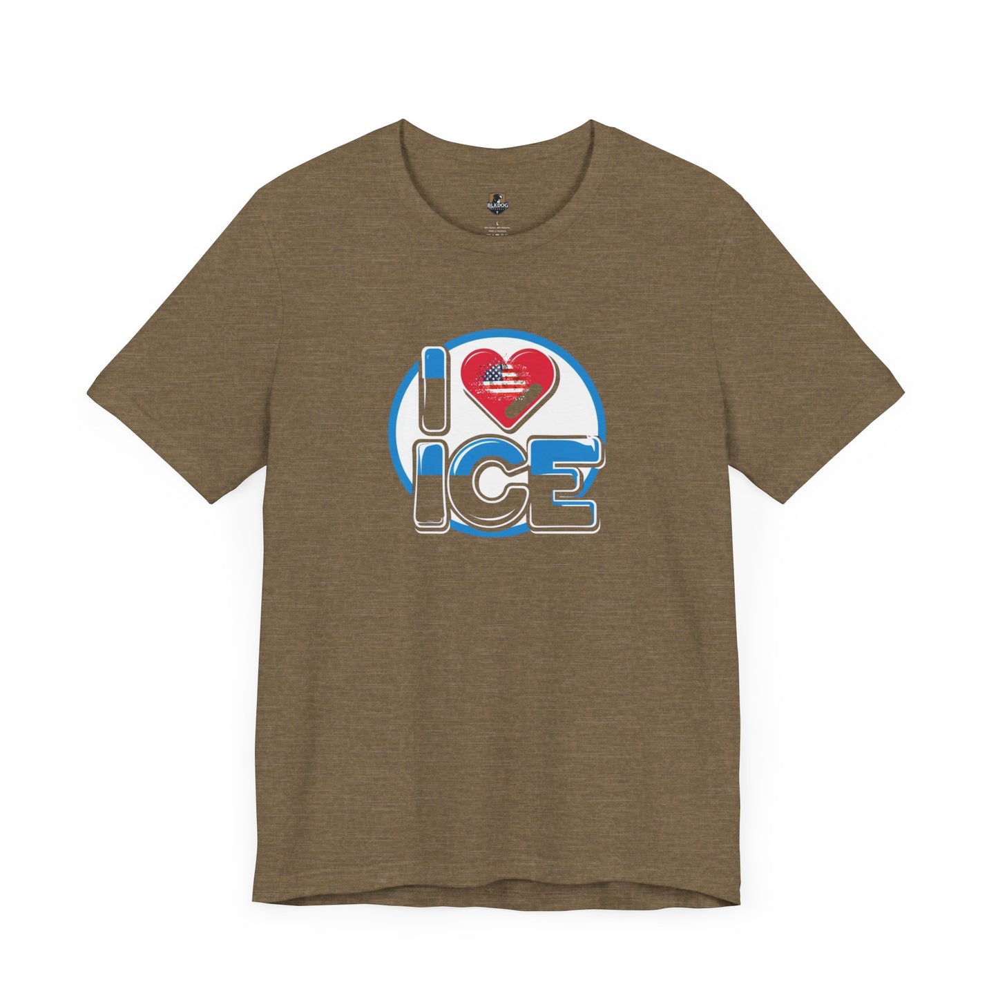I Love Ice Graphic Tee, Fun Winter Shirt, Cool Gift for Ice Skaters, Cozy Casual Wear, Perfect for Holidays