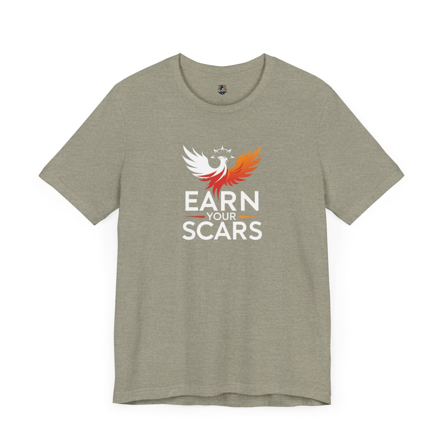 Phoenix Rise T-Shirt | Earn Your Scars Tee | Motivational Apparel | Gift for Resilience, Fitness, and Mental Strength