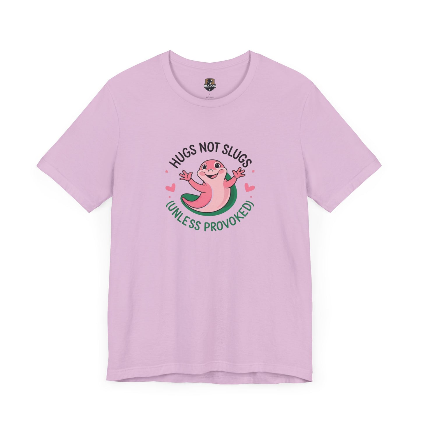 Hugs Not Slugs Tee, Fun Graphic T-Shirt for Animal Lovers, Cute Gift for Birthdays, Casual Wear for All Occasions, Unisex Jersey Tee
