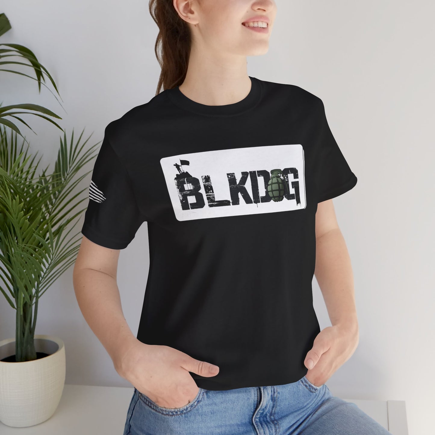 BLKDOG Graphic Unisex Short Sleeve Tee - Military Style Tee