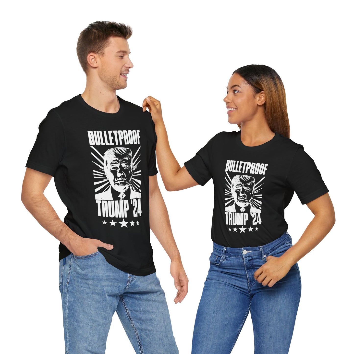 Bulletproof - Trump 24 - White Logo - Unisex Jersey Short Sleeve Tee