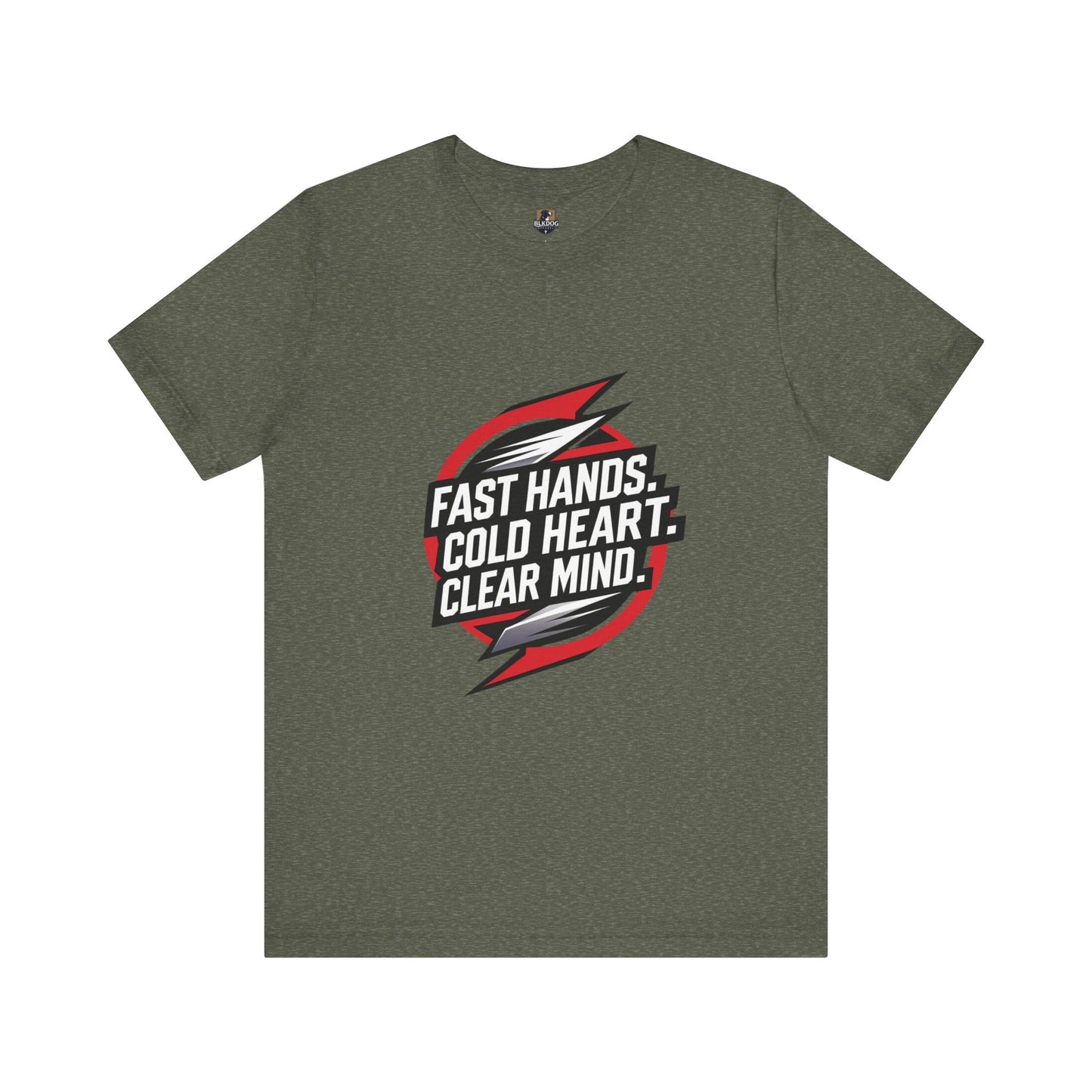 Motivational Unisex Jersey Tee - Fast Hands, Cold Heart, Clear Mind - Perfect for Athletes, Gym Lovers, Casual Wear, Gift Idea