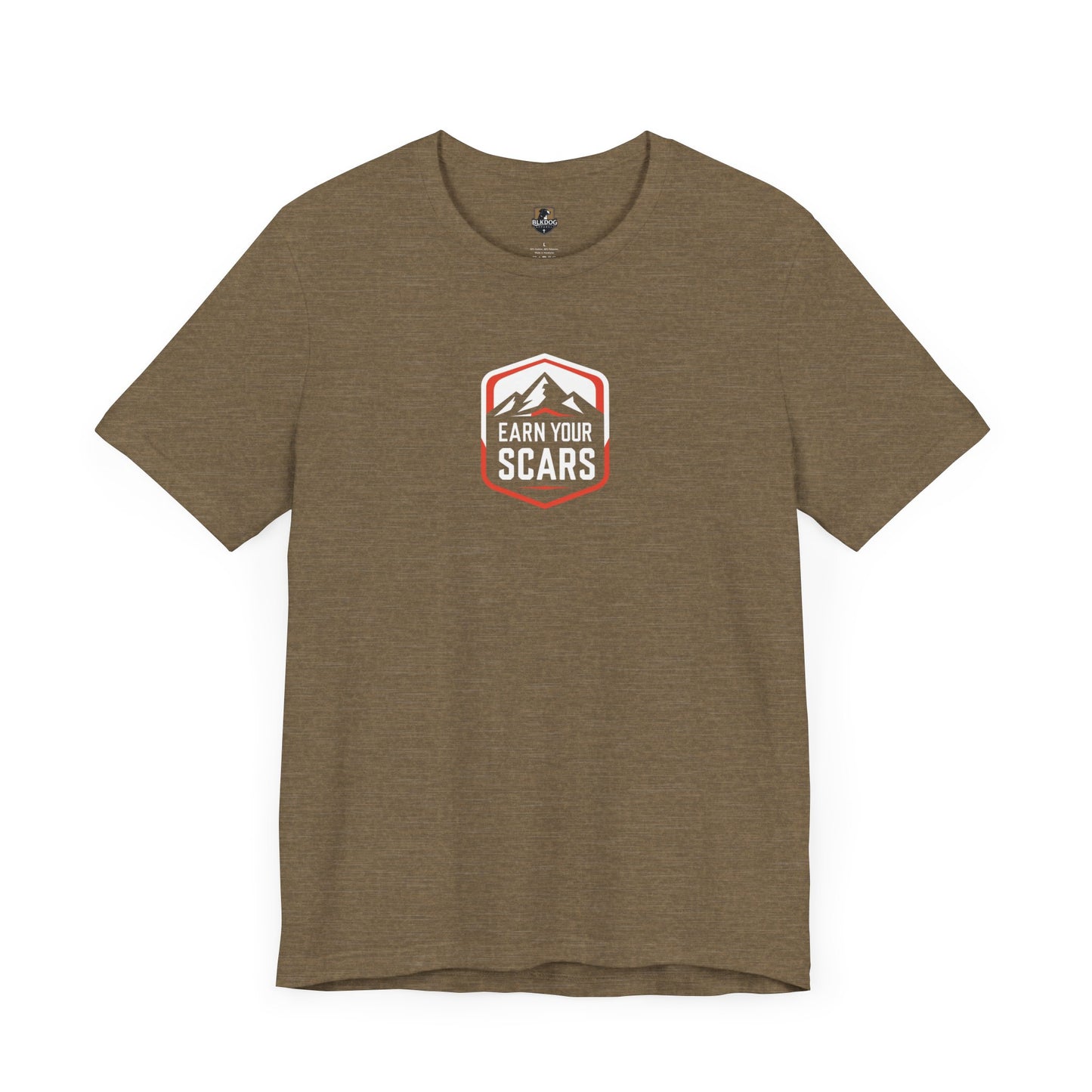 Adventure-Inspired Unisex Tee - Earn Your Scars, Casual Wear, Hiking Shirt, Gift for Nature Lovers, Motivational T-Shirt