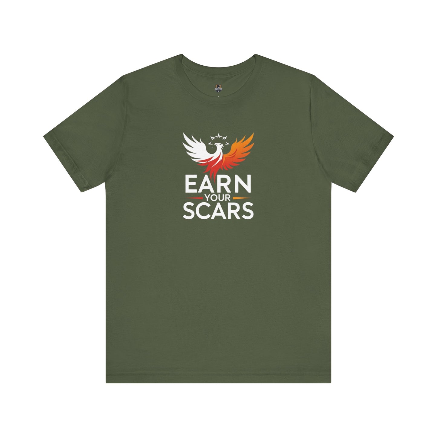 Phoenix Rise T-Shirt | Earn Your Scars Tee | Motivational Apparel | Gift for Resilience, Fitness, and Mental Strength
