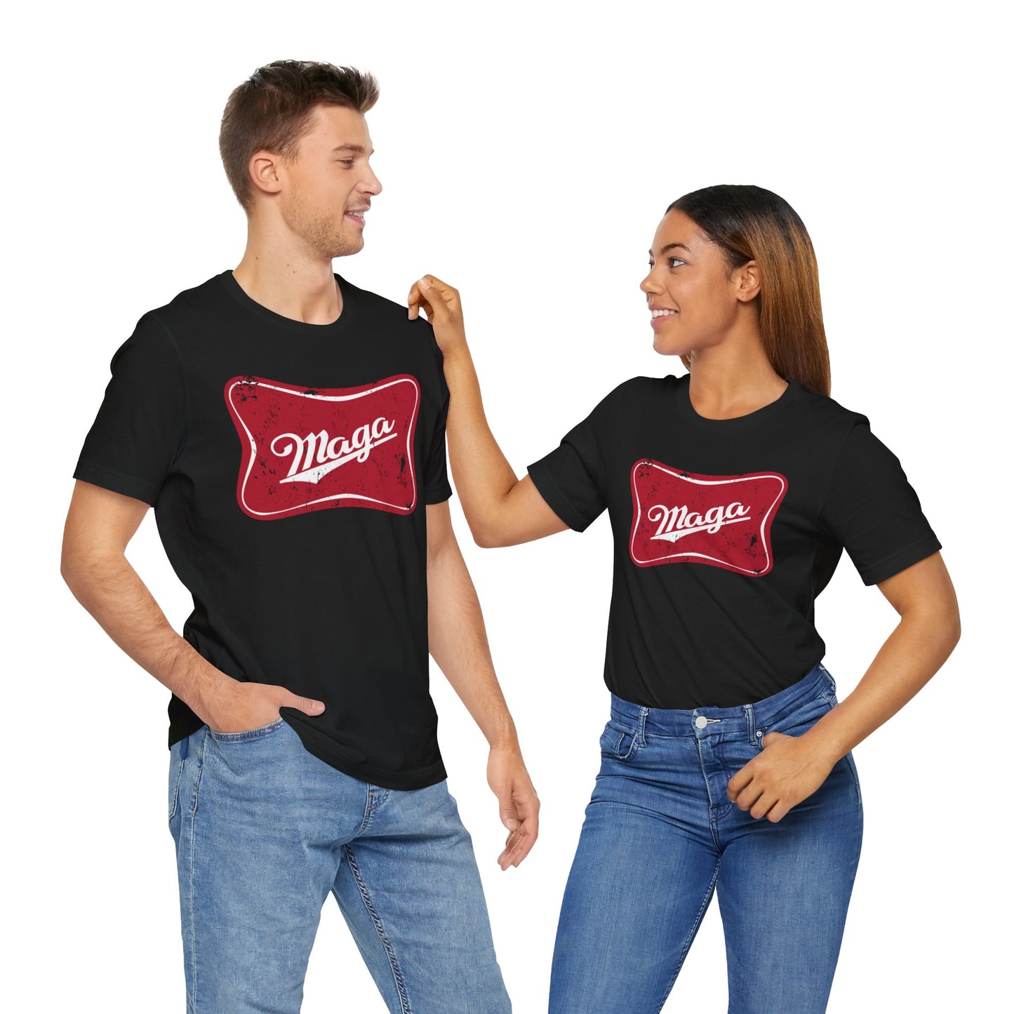 Trump - MAGA - Miller Logo - Unisex Jersey Short Sleeve Tee