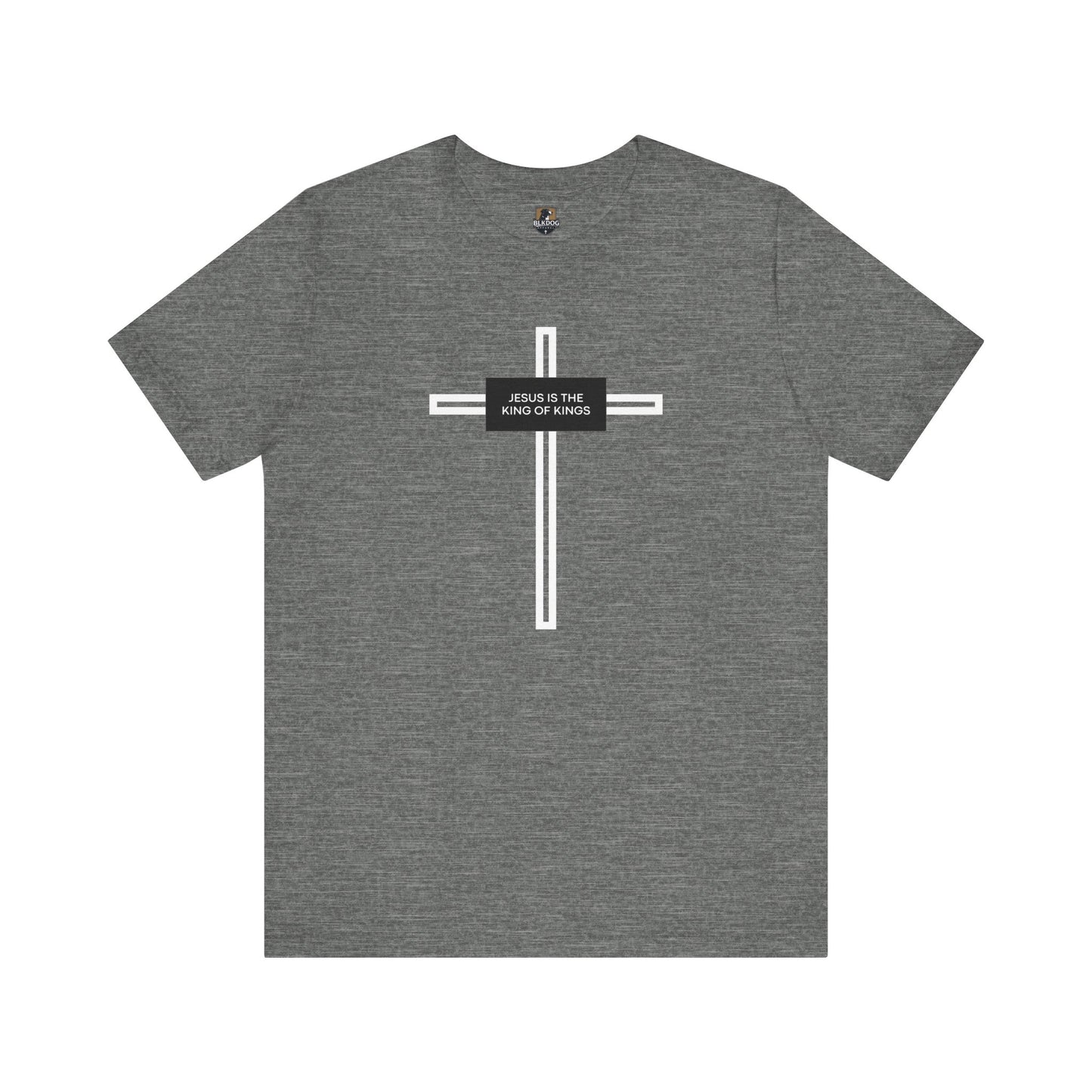 Religious Christian Unisex Tee, Jesus King of Kings Cross Shirt, Faith Gift, Church Apparel, Bible Verse Top