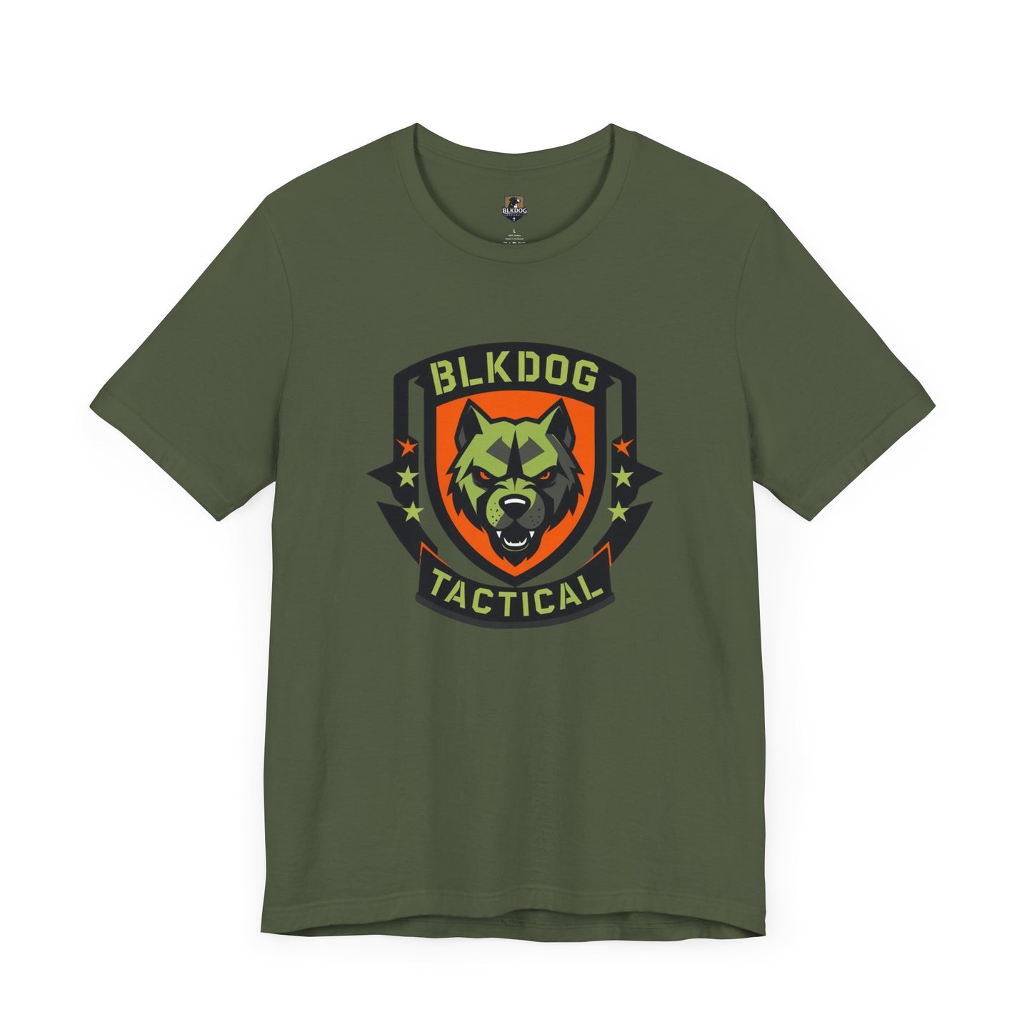 Tactical Graphic Tee Featuring BLKDOG Logo - Perfect for Military, Outdoor Adventures, Gifts, Brotherhood, Casual Wear
