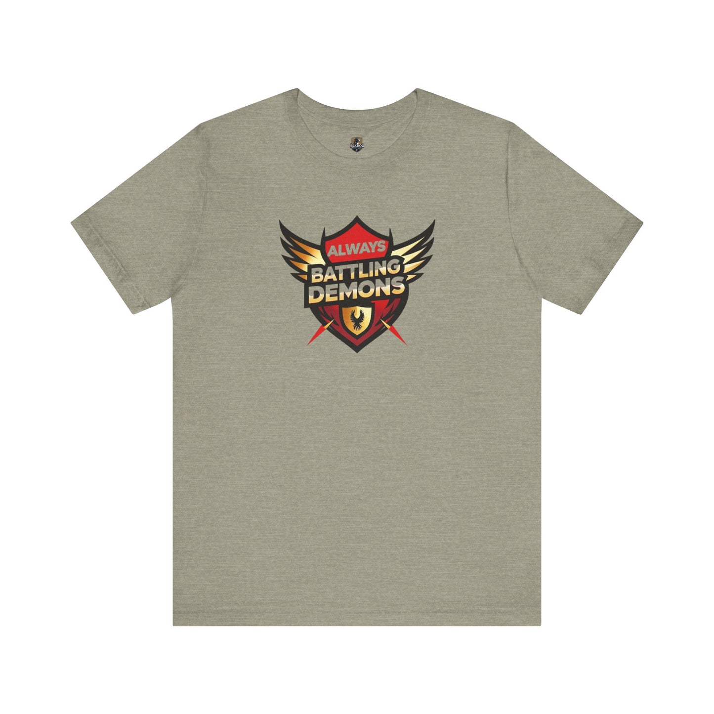 Battling Demons Unisex Tee, Motivational T-Shirt for Gamers, Casual Wear, Great for Gifts, Fitness, and Self-Improvement